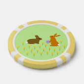 キュートなイースターバニーとダフォジル ポーカーチップ (シングル)