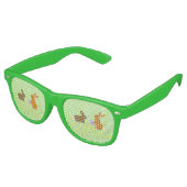 キュートなイースターバニーとダフォジル レトロサングラス (アングル)