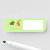 キュートなイースターバニーとダフォジル 名札 (インサイチュ)