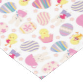 キュートなイースターバニーとチックスのパターンのテーブルクロス テーブルクロス (アングル)