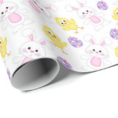 キュートなイースターバニーとチックス |イースター ラッピングペーパー (ロールコーナー)
