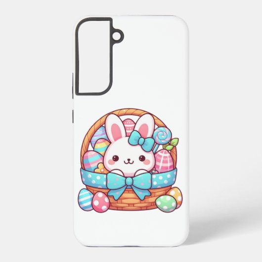 キュートなイースターバニーのバーセット SAMSUNG GALAXYケース (裏面)