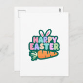 キュートなイースターバニーの気分を前向き求める ポストカード (正面/裏面)