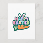 キュートなイースターバニーの気分を前向き求める ポストカード (正面)