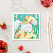 キュートなイースターバニーの水色 | 紙ナプキン スタンダードカクテルナプキン (インサイチュ)