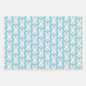 キュートなイースターバニーエッグの花 ラッピングペーパーシート (正面3)