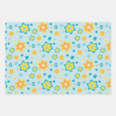 キュートなイースターバニーエッグの花 ラッピングペーパーシート (正面2)