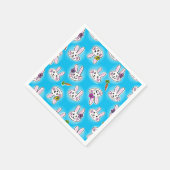 キュートなイースターバニーパターン スタンダードカクテルナプキン (角)
