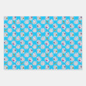 キュートなイースターバニーパターン ラッピングペーパーシート (正面2)