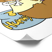 キュートなイースターバニーベア ポスター (角)