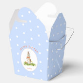 キュートなイースターバニー青いイースターギフト フェイバーボックス (オープン)