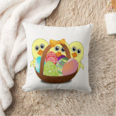 キュートなイースターバニー クッション (ブランケット)