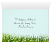 キュートなイースターバニー&シックと花 (内部横(下))