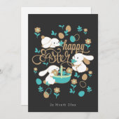 キュートなイースターバニー シーズンカード (正面/裏面)