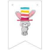 キュートなイースターバニー&ハット |フラグのバンティング バンティングフラッグ (第2の旗)