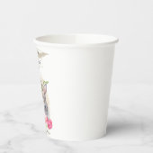 キュートなイースターバニー |ハッピーイースター水彩アート 紙コップ (左)