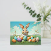 キュートなイースターバニー ポストカード (スタンド正面)