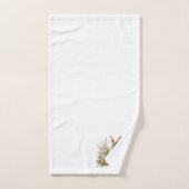 キュートなイースターバニー、ワイルドフラワーとクロス バスタオルセット (ハンドタオル)