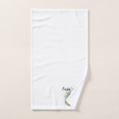 キュートなイースターバニー、ワイルドフラワーとクロス バスタオルセット (ハンドタオル)