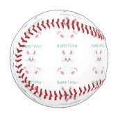 キュートなイースターバニー 野球ボール (正面左)