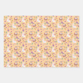 キュートなイースターパターンバニー ラッピングペーパーシート (正面)