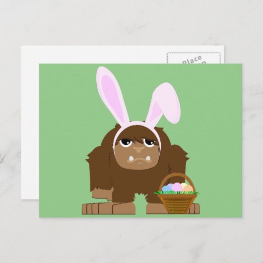 キュートなイースタービッグ足 シーズンポストカード (正面/裏面)