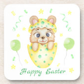 キュートなイースターベア前向きー コースター (正面)