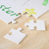 キュートなイースターベア前向きー ジグソーパズル (側面)