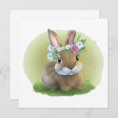 キュートなイースター前向きバニー (正面/裏面)