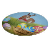 キュートなイースター前向きバニー カッティングボード (角)