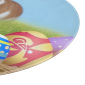 キュートなイースター前向きバニー カッティングボード (角)