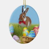 キュートなイースター前向きバニー セラミックオーナメント (右)