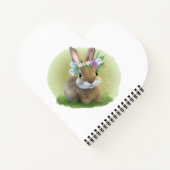 キュートなイースター前向きバニー ノートブック (裏面)