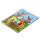 キュートなイースター前向きバニー ノートブック (左側)