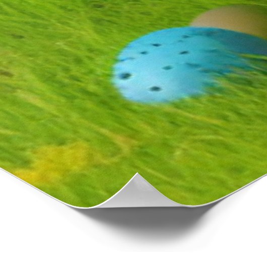 キュートなイースター前向きバニー ポスター (角)