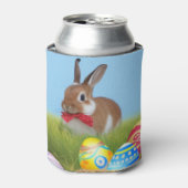 キュートなイースター前向きバニー 缶クーラー (缶正面)