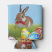 キュートなイースター前向きバニー 缶クーラー (裏面)