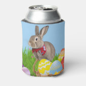キュートなイースター前向きバニー 缶クーラー (缶裏面)