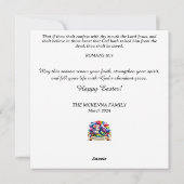 キュートなイースター賛美ラムクリスチャンの聖句 シーズンカード (裏面)