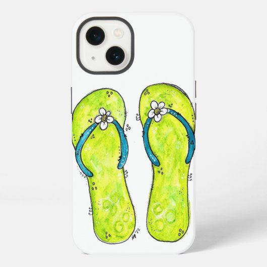 キュートなウィズミカルサンダル iPhoneケース (裏面)