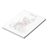 キュートなウィンターヨークシャーテリアパーソナライズされたドッグ ノートパッド (回転)