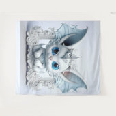 キュートなウイングイヤーキャラクター タペストリー (正面(横))