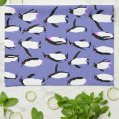 キュートなウインターペンギン キッチンタオル (折り畳み)