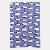 キュートなウインターペンギン キッチンタオル (縦)