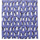 キュートなウインターペンギン シャワーカーテン (正面)