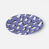 キュートなウインターペンギン ペーパープレート (アングル)