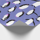 キュートなウインターペンギン ラッピングペーパー (角)