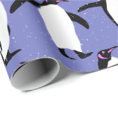 キュートなウインターペンギン ラッピングペーパー (ロールコーナー)
