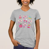 キュートなウサギの先生 イースター リボン ウサギ Tシャツ (正面)