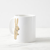 キュートなウサギの手描きコーヒーマグ コーヒーマグカップ (正面左)